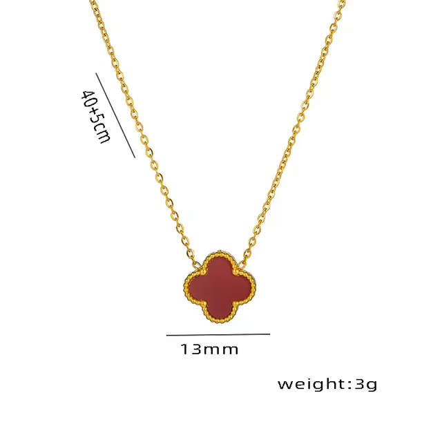 Hot selling Four Leaf Clover pendant charm 18K stainless steel necklace women fine fashion jewelry necklaces