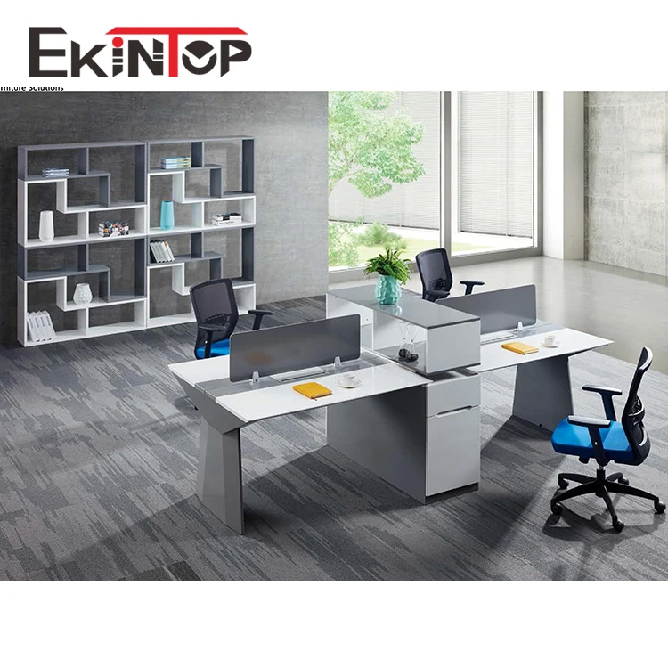 Простой дизайнерский Офисный Компьютерный стол Ekintop деревянный офисный стандартного размера