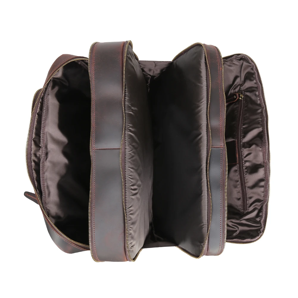 Wholesale Factory Supply Customize Design Vintage Crazy Horse Leather Laptop Genuine Leather Messenger Laptop Briefcase for Men