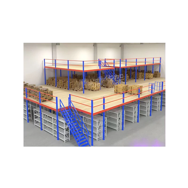Entresuelo industrial de varios pisos para almacén, entresuelo de almacenamiento de acero resistente personalizado de alta calidad