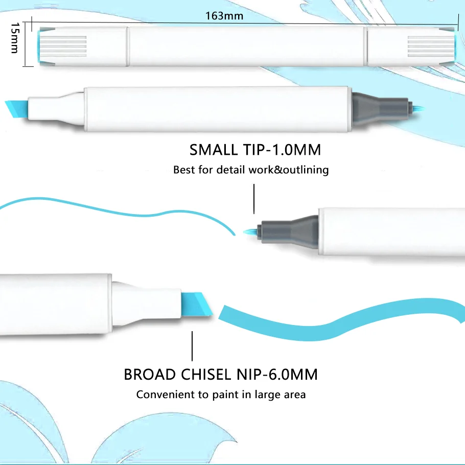 Sipa S1000 Color Paint Art Marker Pen Permanent Alcohol Marker Pens Set