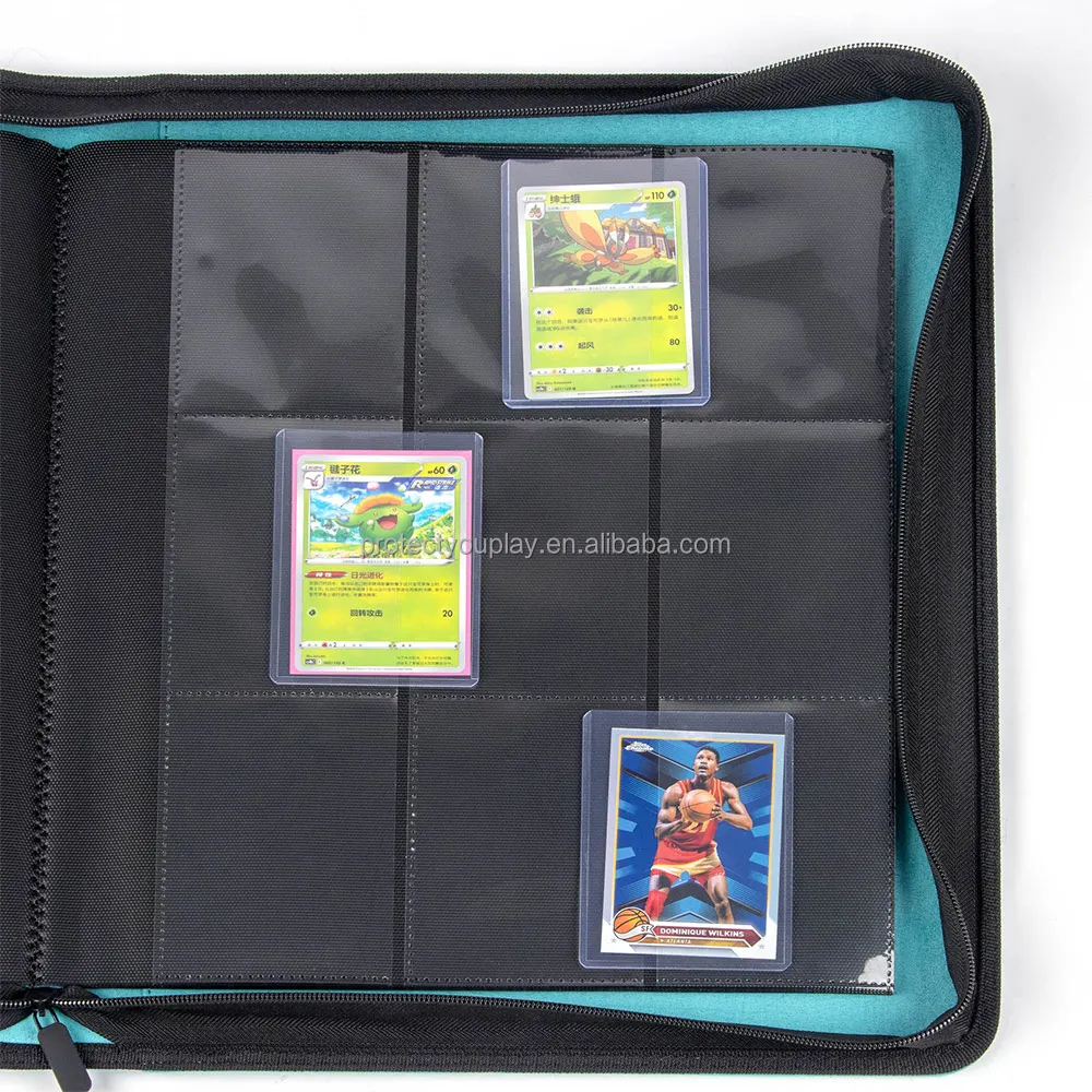Carpeta De Tarjetas Coleccionables De 16 Bolsillos | Capacidad Para 1408 Tarjetas | 44 Páginas Dobles Con Cremallera | Fundas Sin ácido Y Sin PVC | Protege Tus Colecciones TCG