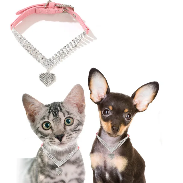 Designer Pet Accessories Supplier Pet Pearl Collar Crystal Necklace Small Medium Dog Cat Collars Ornaments