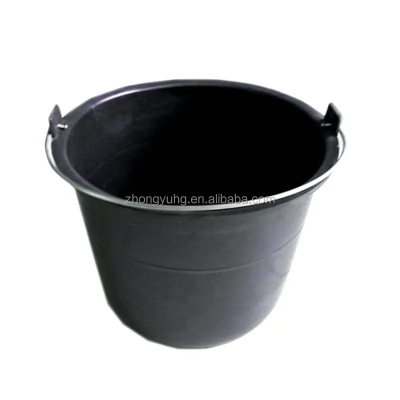 10 Liter Plastic Mortar Bucket with Metal Handle Cement Bucket Construction Bucket
