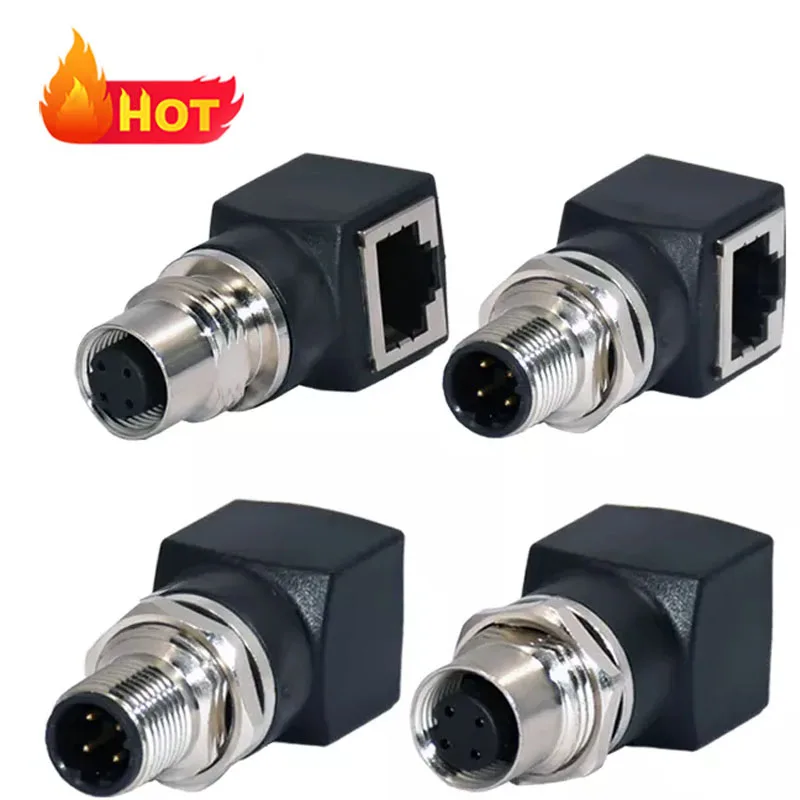 Profinet Cable M12 A B C D X Code To Rj45 Ethernet Male Female M12  3 4 5 8 12 17 Pin Wire Waterproof Connector