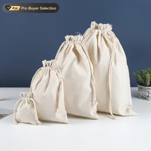 KALANTA Wholesale Custom Drawstring Cotton Bag Lightweight Eco-Friendly Reusable Grocery Tote
