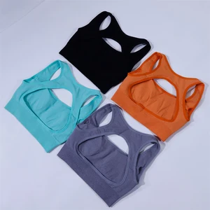 New Arrival Fitness Sports Bras Women Workout Gym Grey Eclipse Seamless Bra Yoga