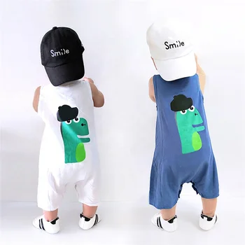 Casual cartoon printed baby infant elegant romper baby clothing romper cotton