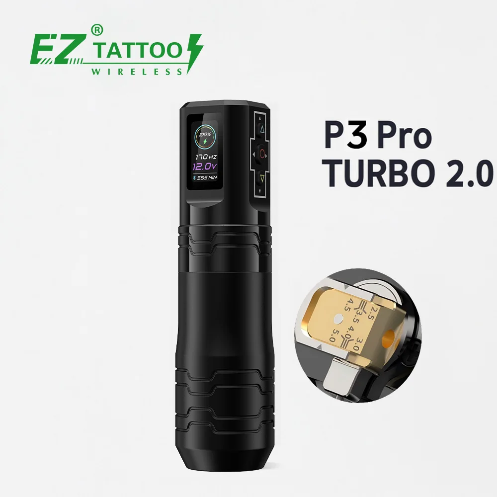 Wholesale EZ P3 Pro Turbo 2.0 Wireless Rotary Tattoo Pen
