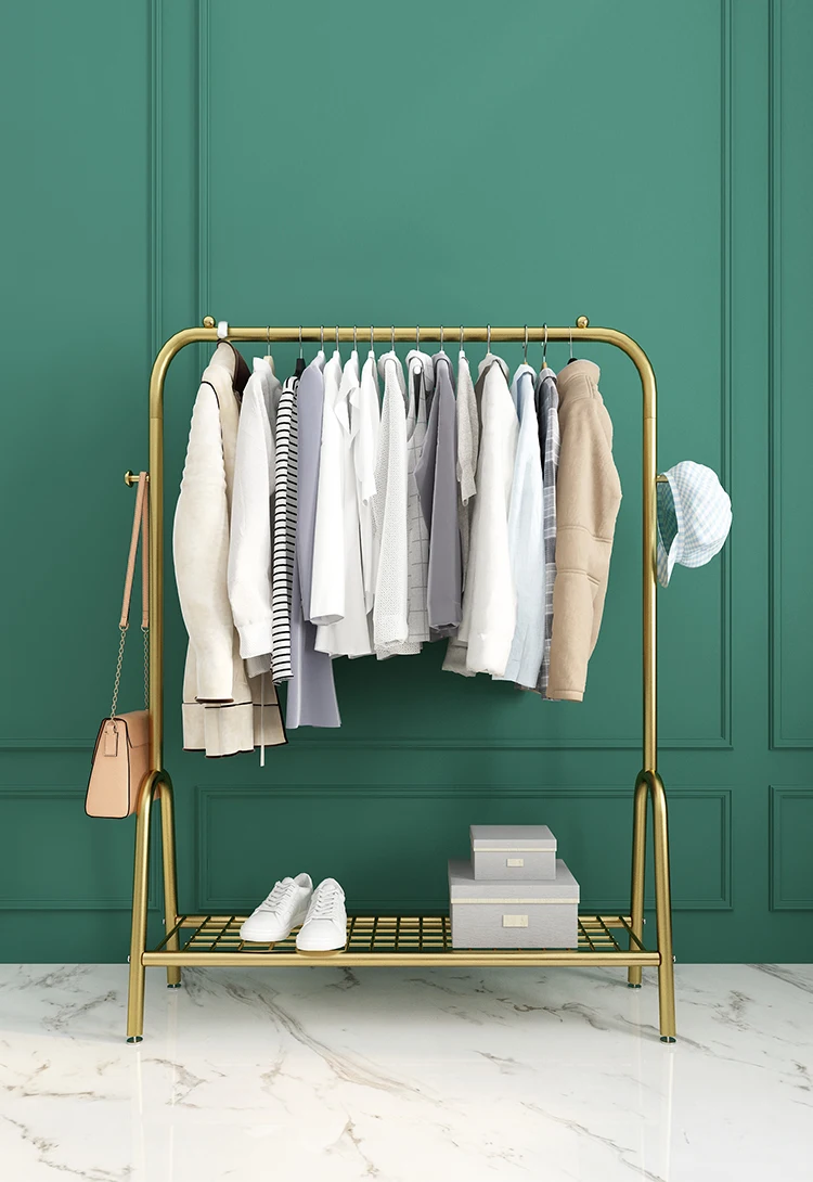 120*147 * 33毫米 * 入口lux风格黄金衣架地板立架衣架金属衣物分拣架