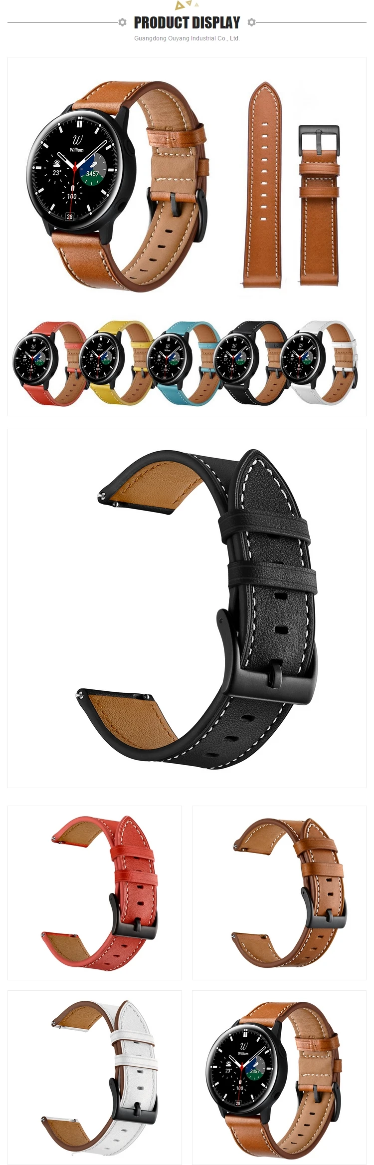 Hot Selling Watchband Replacement Leather Band Strap Watch Bands For