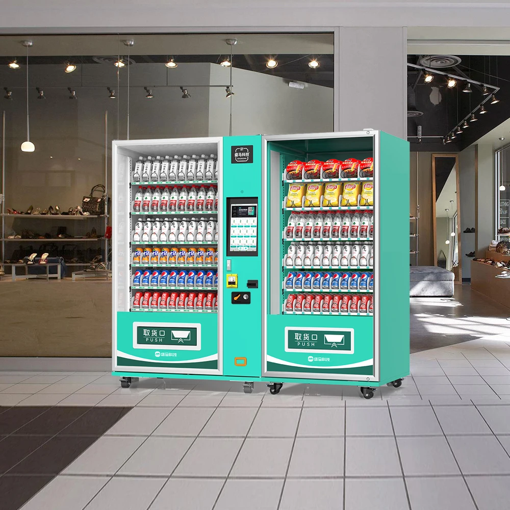 Wholesale Cup Noodle Snacks Drinks Combo Vending Machine Credit Card Payment Vending Machine for Sale  Credit Card Payment