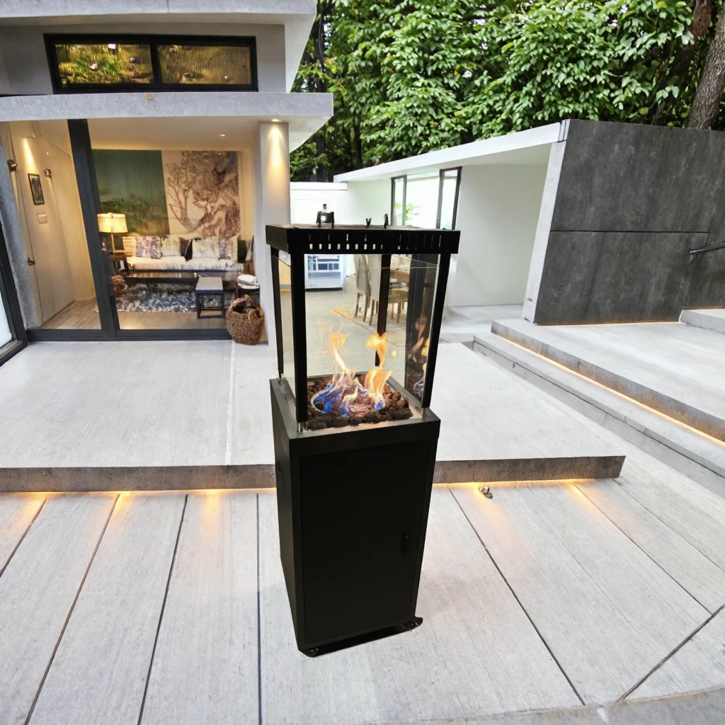 Gas Vertical Terrace Heater, Steel, Portable - detail 4