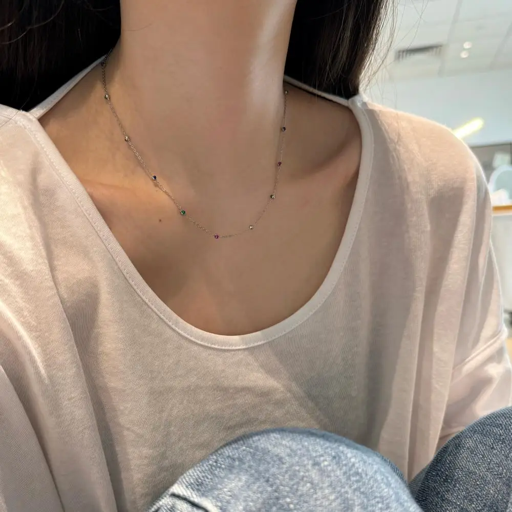 KAKODIY fashion 18K gold plated luxury elegant fashion 925 sterling silver simple bead chain Jewelry for Women necklace detail 2