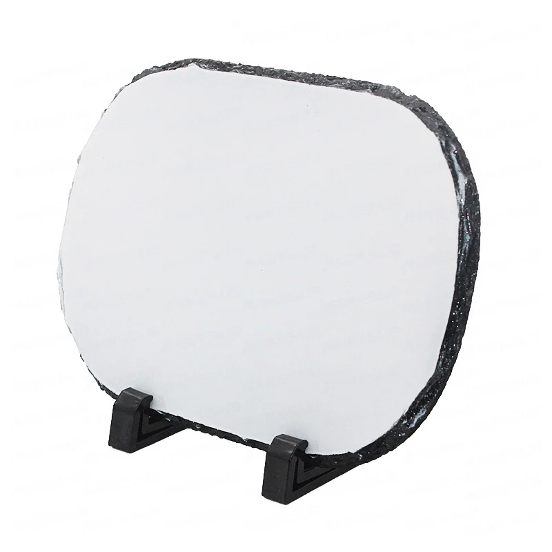 MIDA Wholesale Oval Rock Photo Frame Heat Transfer Printing Personalized Custom Sublimation Blank Stone Slate Photo Frame