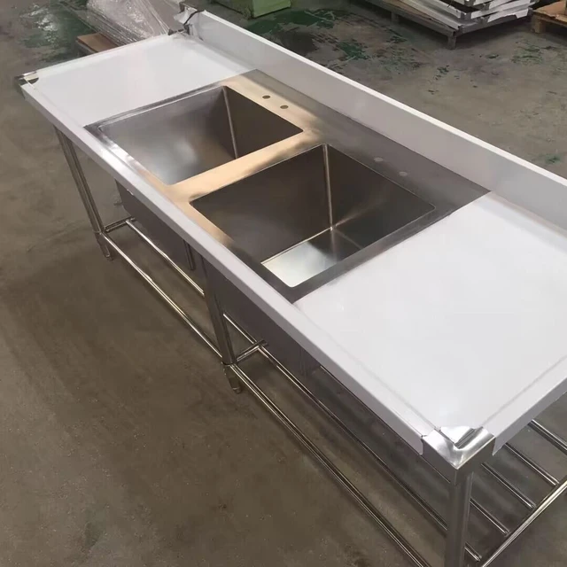 stainless steel sink table sink bench commercial sink
