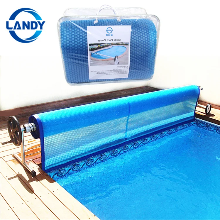 High Quality Dust-Blocking Solar Swimming Pool Cover Custom Printed with Pool Covers & Reels