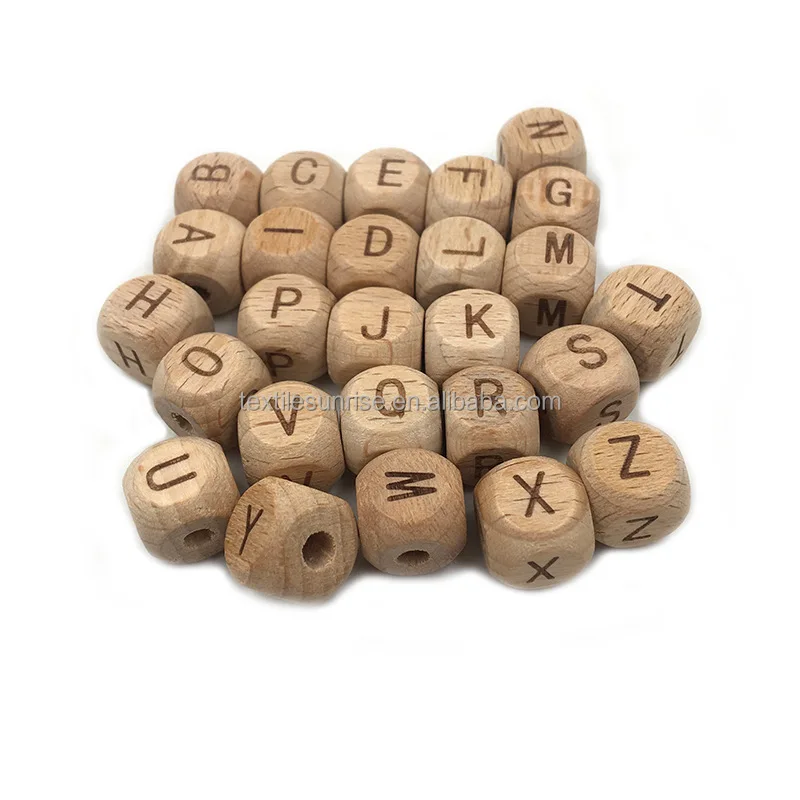 Buy Wholesale China 26 Square Letters Beads Natural Jewelry Making Diy  Accessories Beech Wood Letter Beads & Wood Letter Beads at USD 0.05