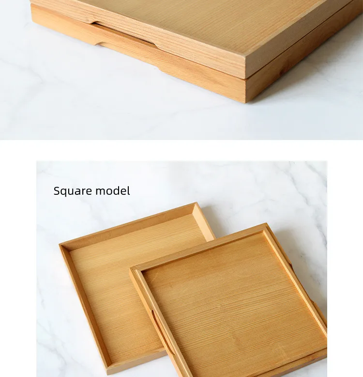 Wholesale Custom Hemlock Wood Polished Serving Tray Rectangle Modern Design for Home Hotel Restaurant Party Use Food Fruit Bread