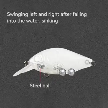 New Unpainted Fishing Lure 6.8cm/7g ABS Body Transparent Blank Lures River Lake Outdoor DIY Artificial Hard Bait Accessories – Hard Lure – view 3