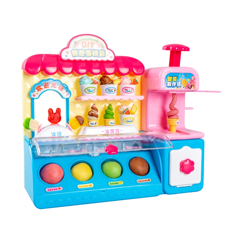 Diy Creative Ice Cream Shop Toy Making Machine Set For Kids