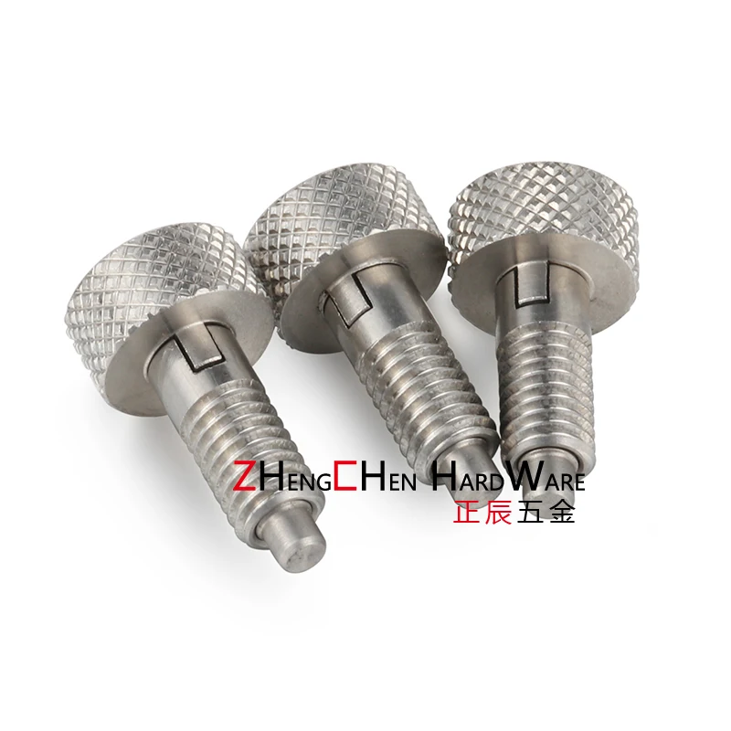 product factory customized stainless steel knurled knob hand retractable spring plunger with locking handle-60