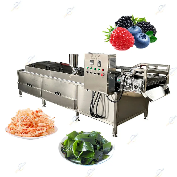 Precooking Machine Fruit Vegetable Nuts Meat Seafood Blanching Drying  Crushing Grinding Frying Marinating Equipment