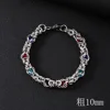 Bracciale con perline colorate da 10 mm