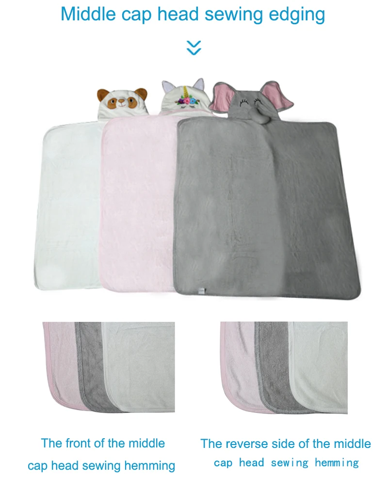 Hooded Baby Towel Elephant Face Hooded Bath Towels For Babies With Hood Animal Poncho For Girl Towels Baby Robe Set