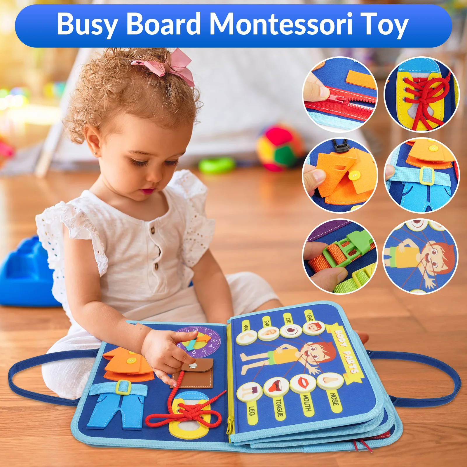 New Design 2024 Learner Montessori Toddler Preschool Felt Busy Board ...