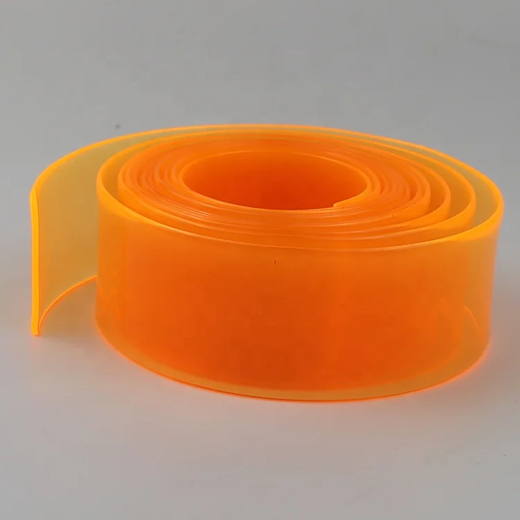 38mm Transparent Soft Fluorescent PVC Webbing Strap Waterproof Plastic Extruding Mould Cut for Slippers and Luggages