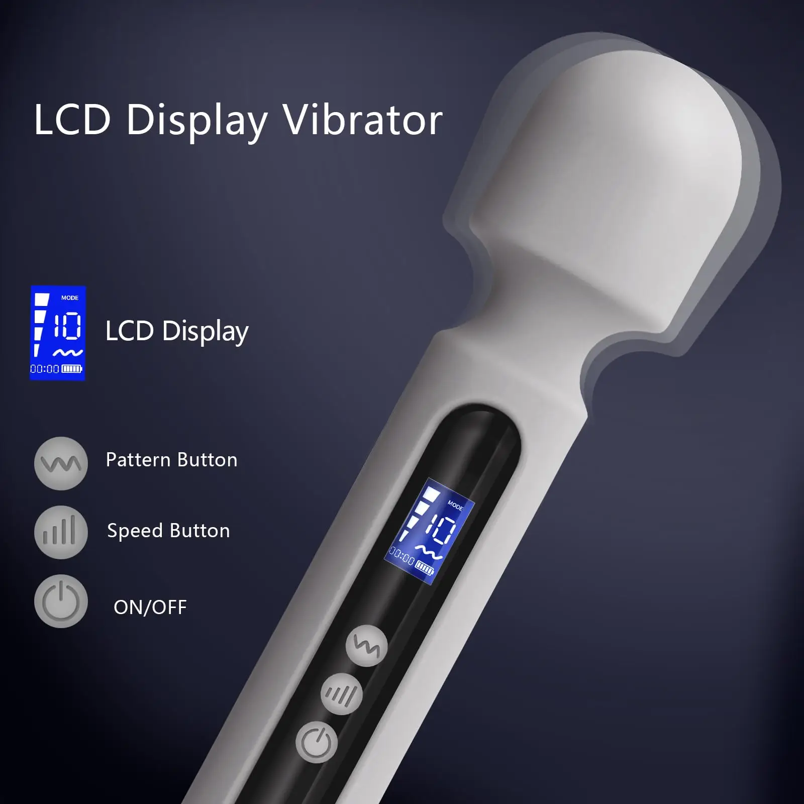 Quiet Powerful Motor 30cm Long Handheld Sex Vibrator Personal Body Massager Masturbation Large Wand Vibrator for Women Female
