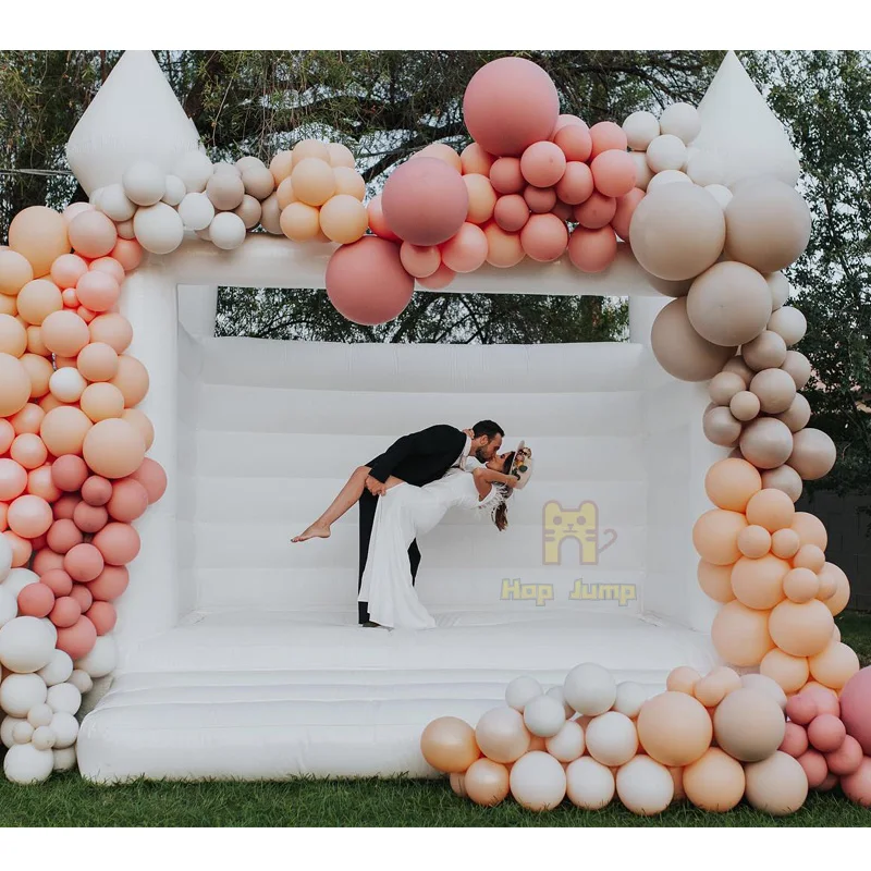 13x13 Белый прыгающий замок домик для взрослых коммерческий надувной батут вечеринки