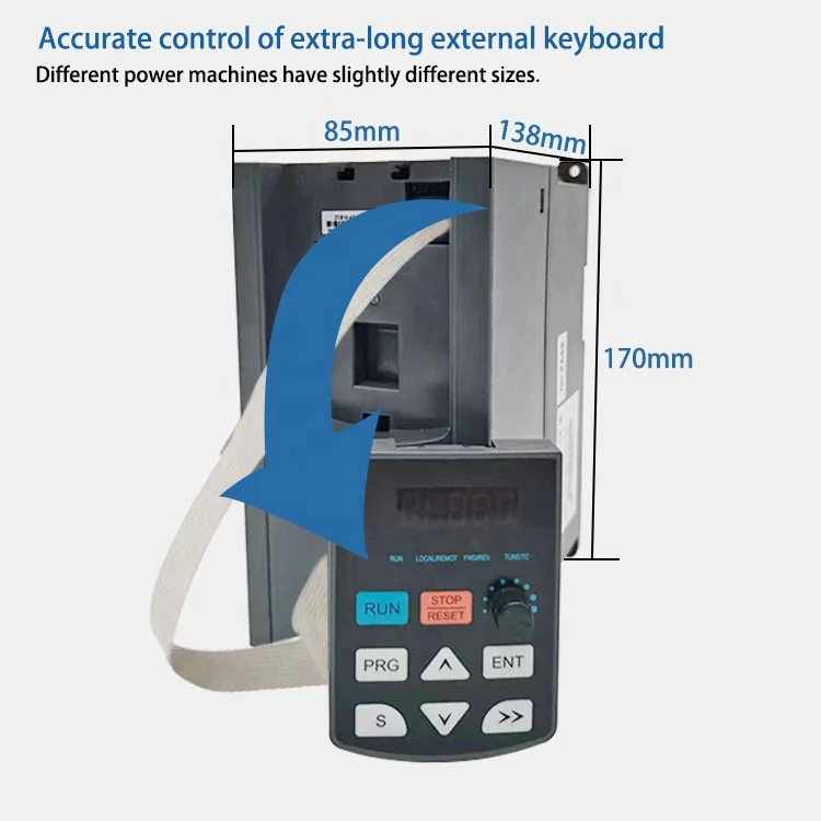 Миниатюрный низкий частотно-регулируемым приводом 220 В однофазный в 3-х фазный 380v преобразователь частоты vfd привод для