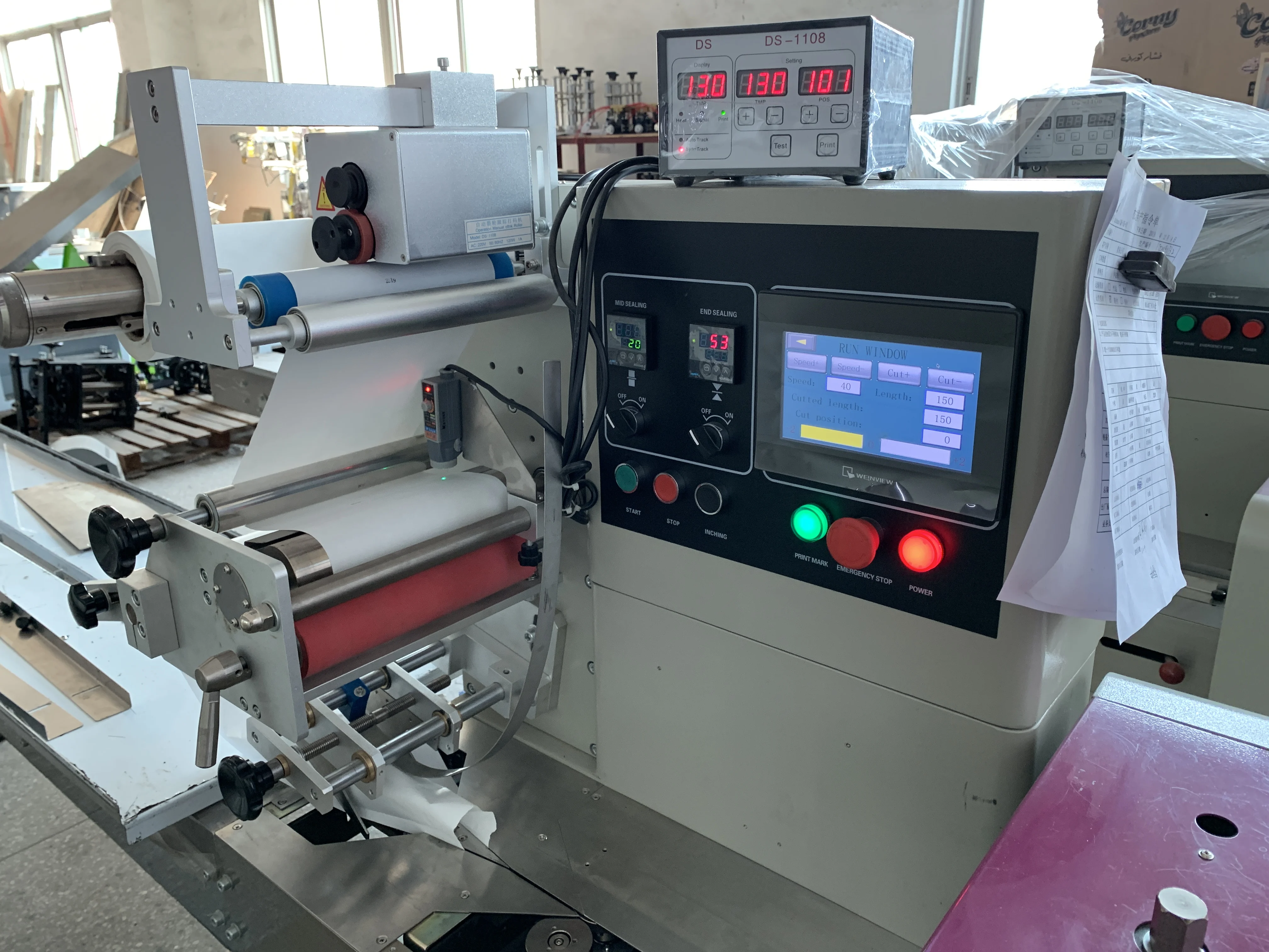 Full Automatic Sliced Bread Packing Machine Pillow Wrapping for Bagel Bread Packing Machine