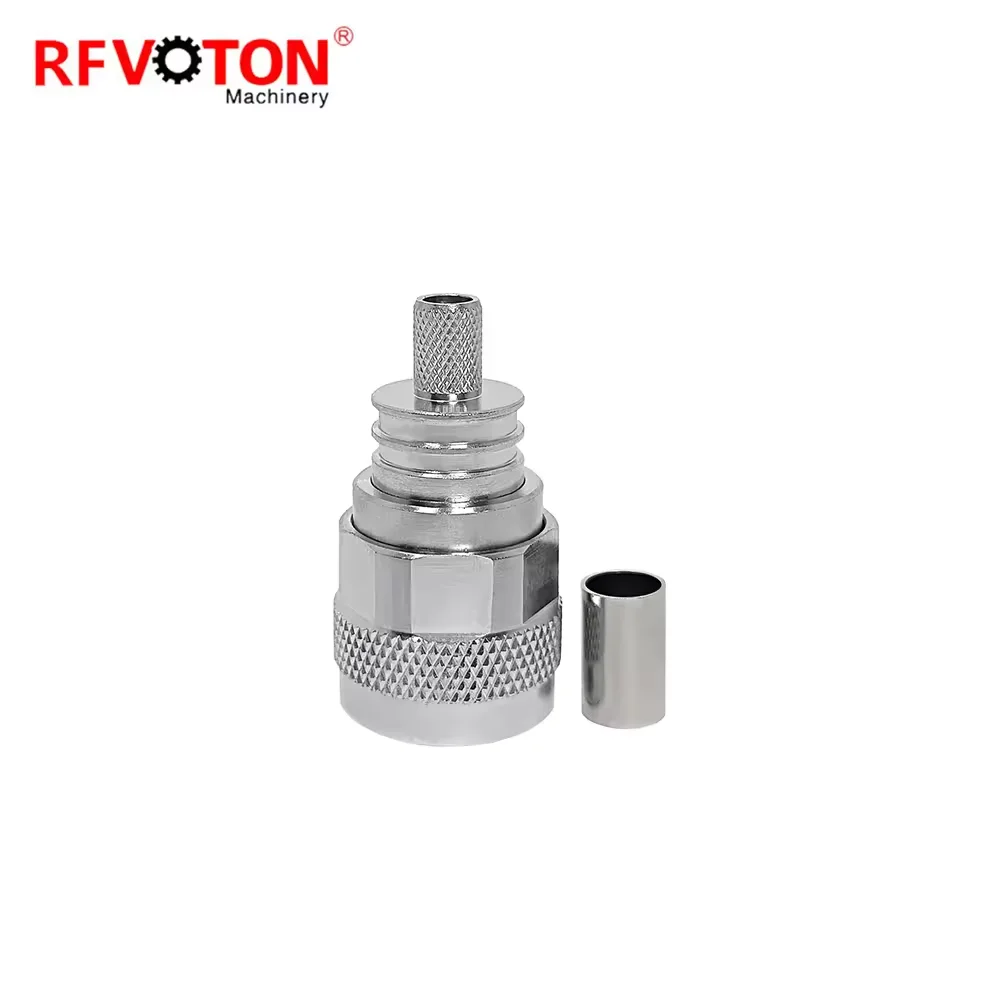 Factory Directly N Male Plug Straight Crimp for WTR240 Cable Solderless EZ Non Welding Rf Coaxial Connectors Conector in Stock