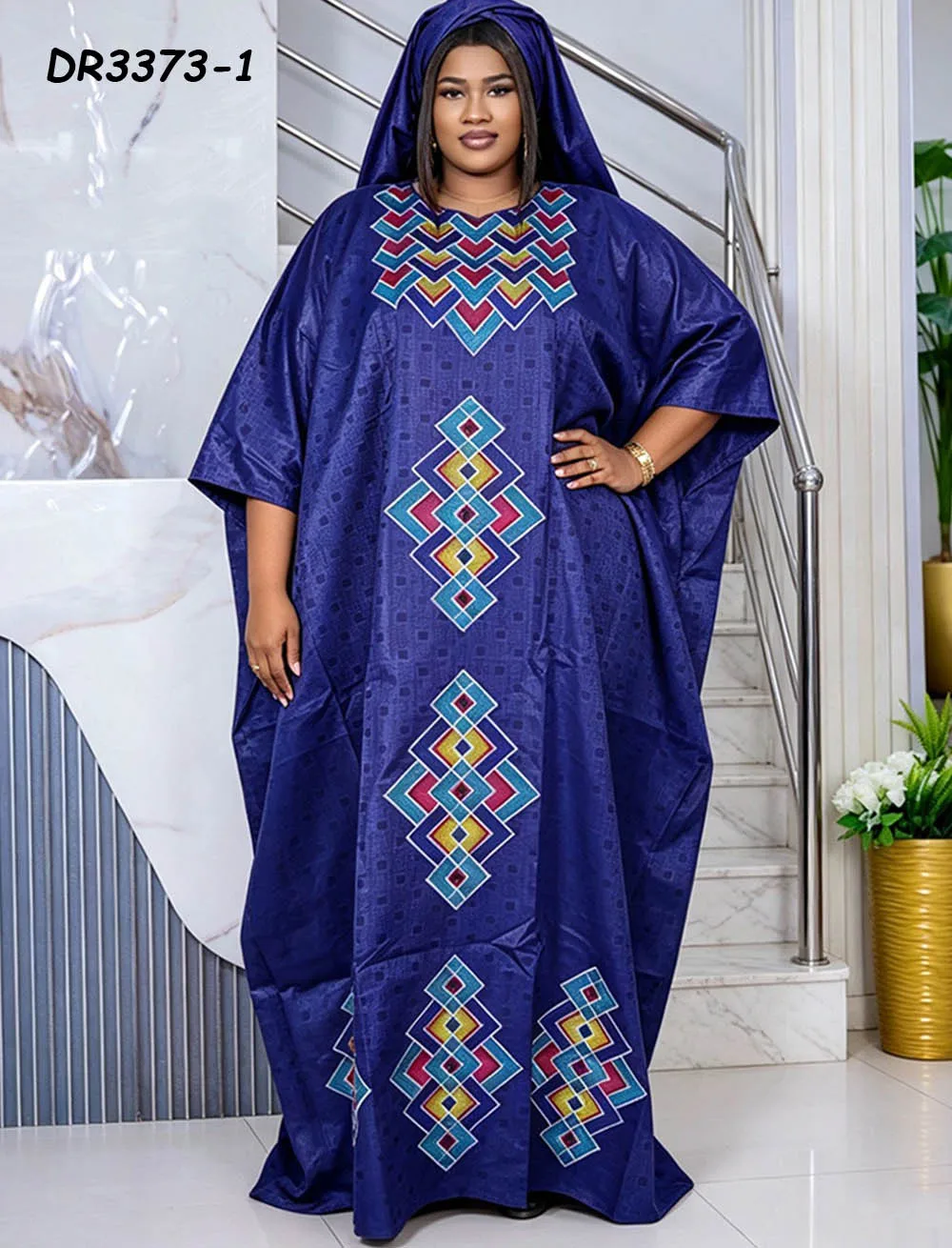2026 New Design One Size Fit Length National Clothing Shiny Kanga Dress