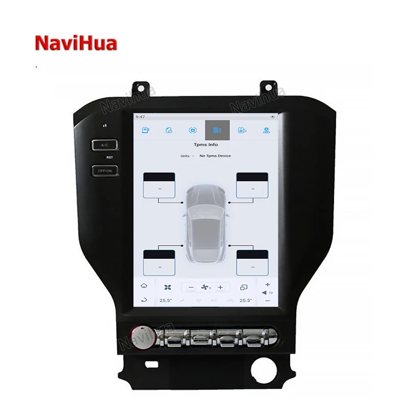 NAVIHUA Touch Screen Head Unit Android 10 Car Radio Stereo GPS Navigation DVD Multimedia Player for Ford Mustang