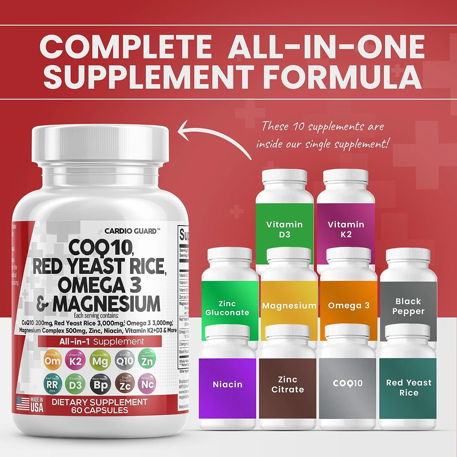 Can You Take Coq10 With Magnesium Coq10 Capsules Red Yeast Rice Omega 3 Magnesium Complex Niacin Zinc