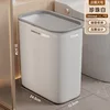 Large White Bathroom Trash Can (No Lid, Fitted)