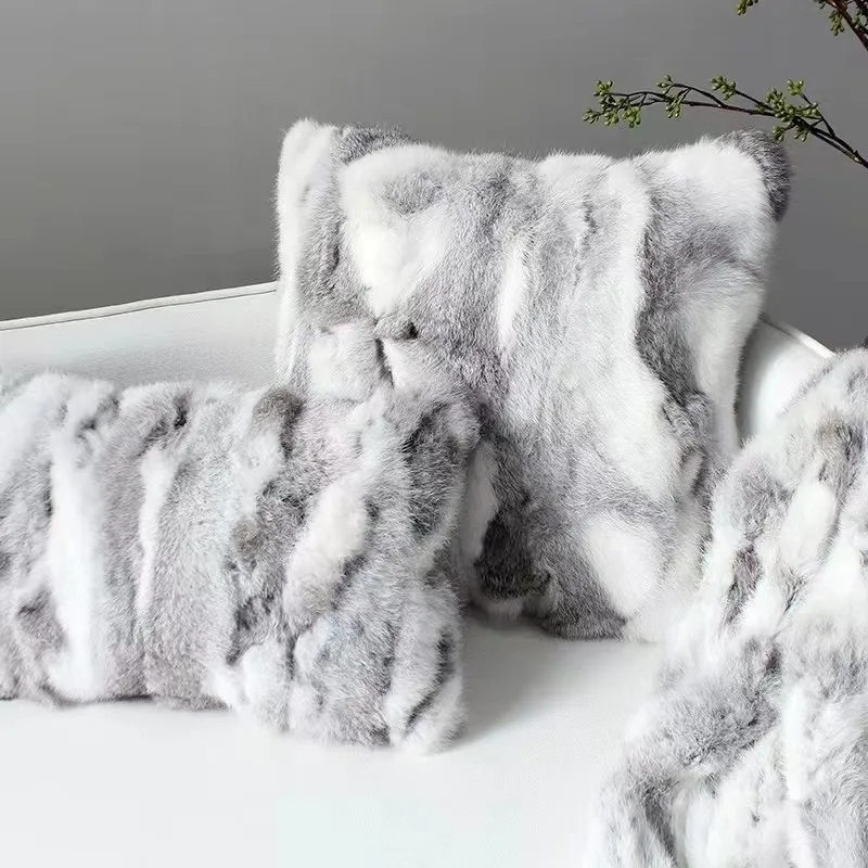 Ins Style Thick Faux Rabbit Fur Warm Throw Blanket Wholesale For Winter