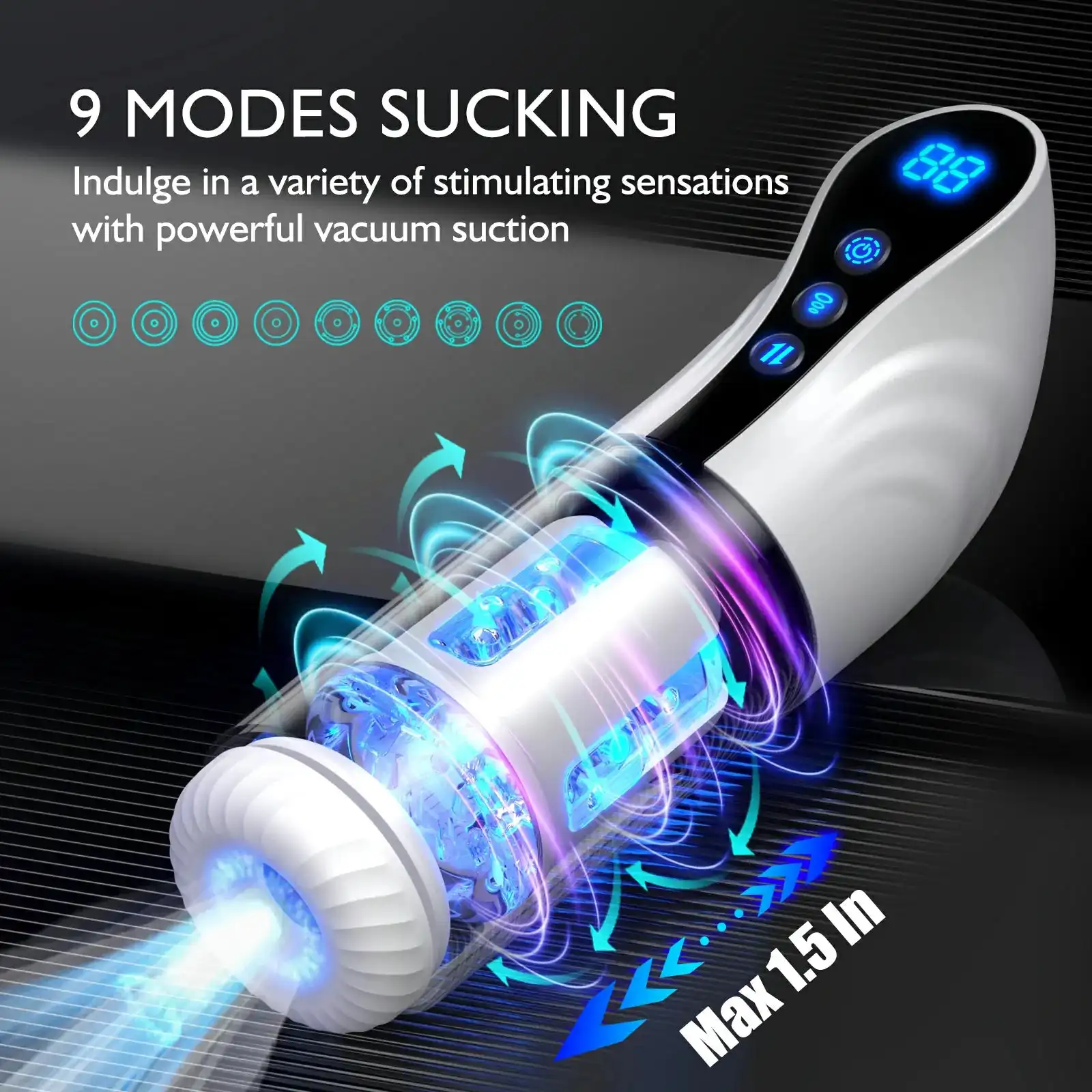 Deep Throat Insertion 9 Frequency Thrusting Rotating Sucking Automatic Stroker Male Masturbator