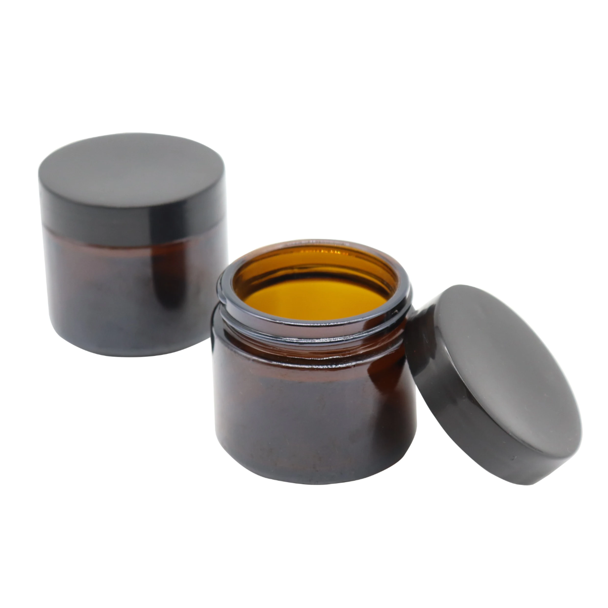 15ml 30ml 50ml large amber glass jar empty modern packing glass spice/pepper/salt cream jar