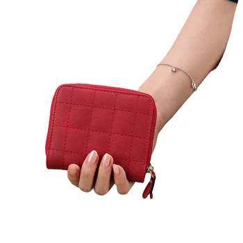 Women's Large Capacity Pu Card Holder Exquisite Zipper with Multiple Card Slots Exuding Luxury