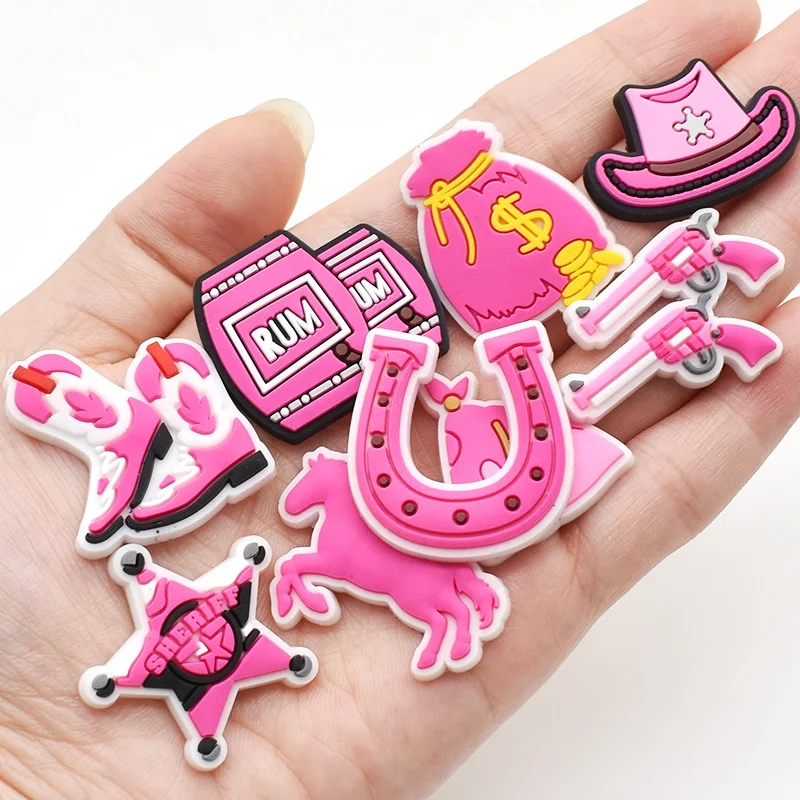 New Products Valentines Day Gift 2024 Croc Charms Heart San Valentin Shoe Charms Croc Pink