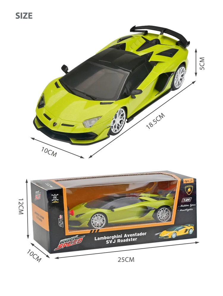 P&c Toy Kids Lamborghini Aventador Svj Roadster 1:24 Scale Model Toy