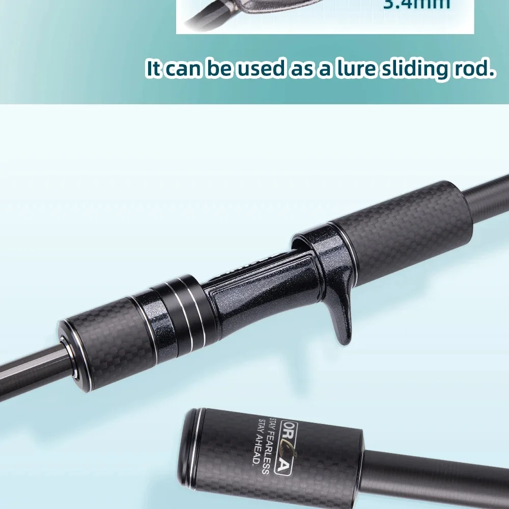 FISHINGFANS 2.1m 2.4m Telescopic Portable Travel Carbon Fiber Lake