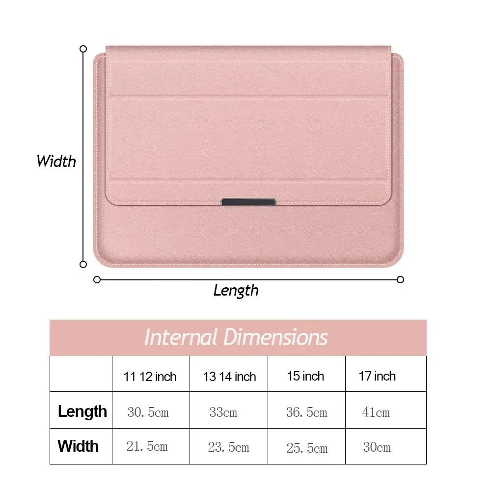 product laudtec pu leather waterproof laptop sleeve case 3 in 1 stand shockproof bag cover for macbook with ladies custom logo dnb76-29