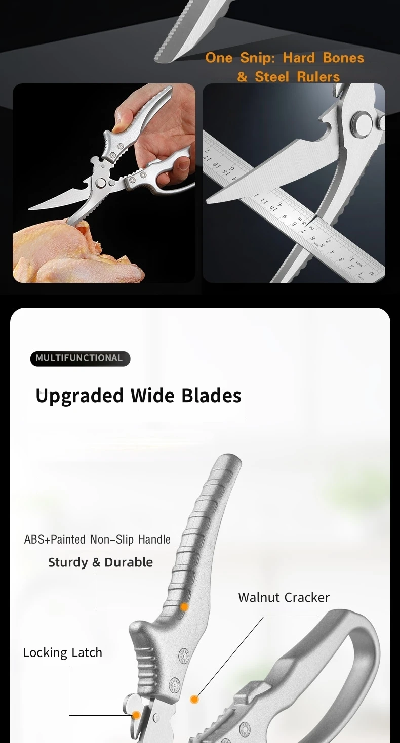 Fish cutting kitchen scissors