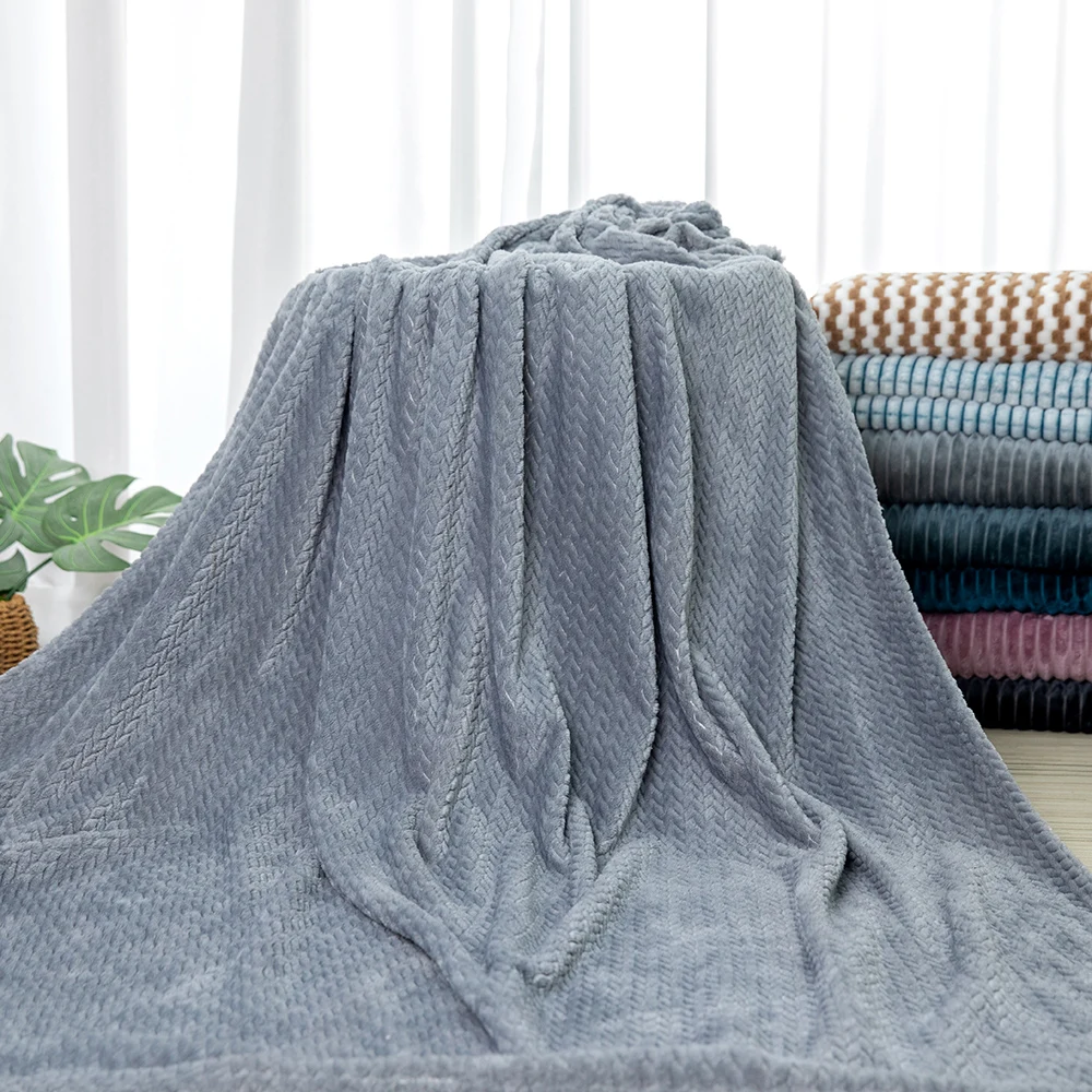 Neutral, Soft Lightweight Micro Fleece Blanket with Double Layer, Dotted Backing, Breathable Receiving Blanket details